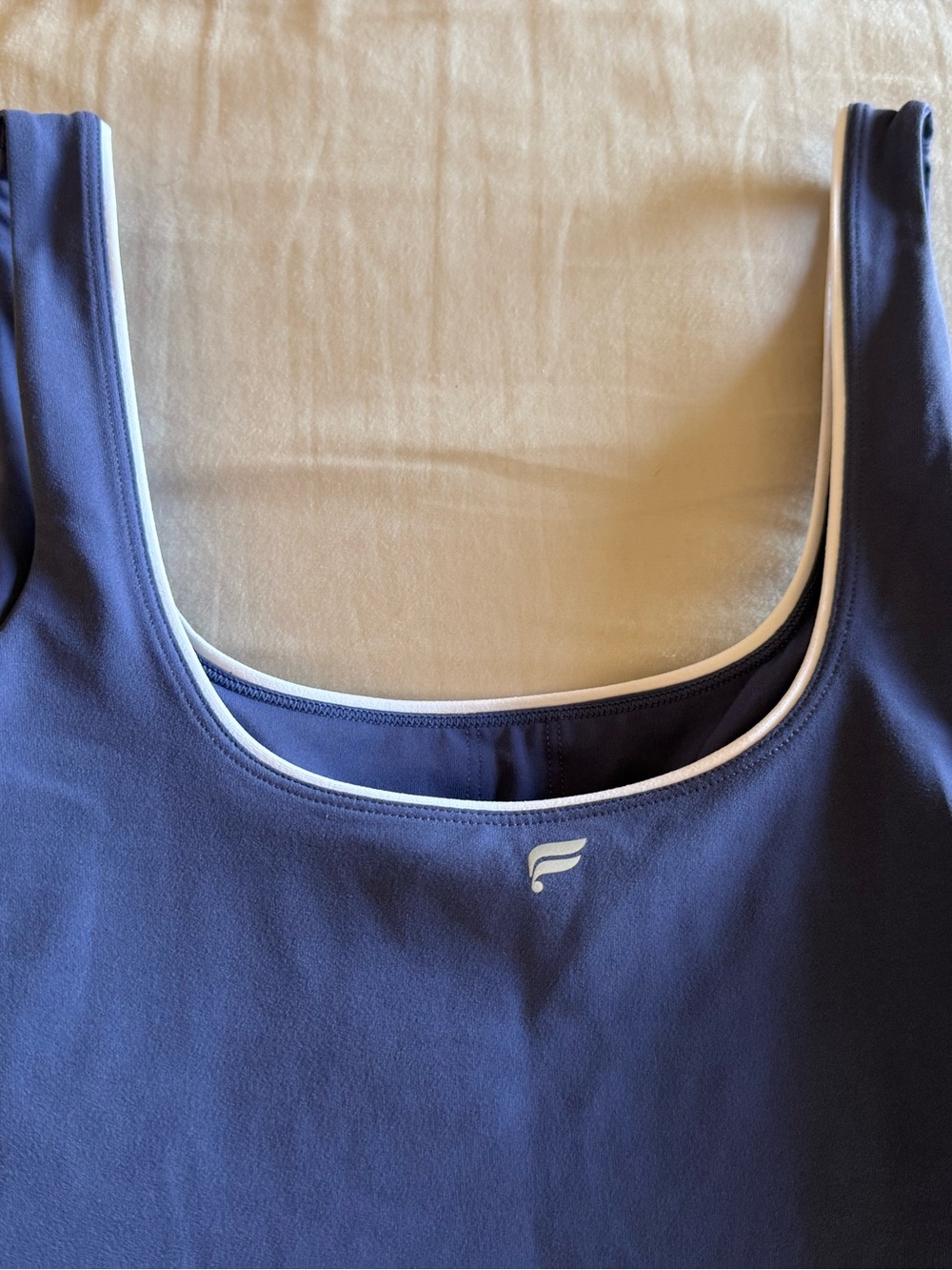 Fabletics Women's On The Go Classic Mini Dress Blue Dawn/Classic White Medium M - Picture 13 of 15